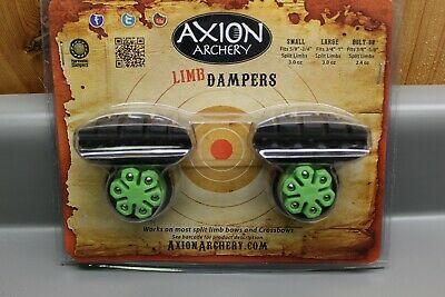 Axion Archery hybrid limb damper green small in retail packaging with target design