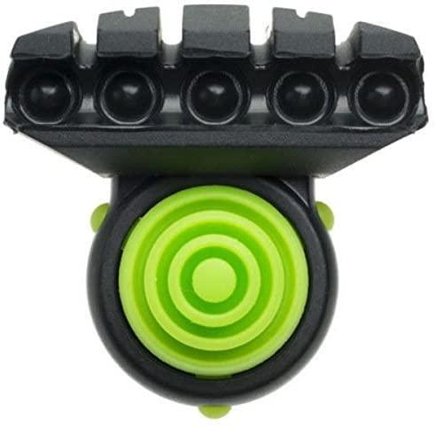 Axion Archery hybrid limb damper black and neon green close-up for compound bows