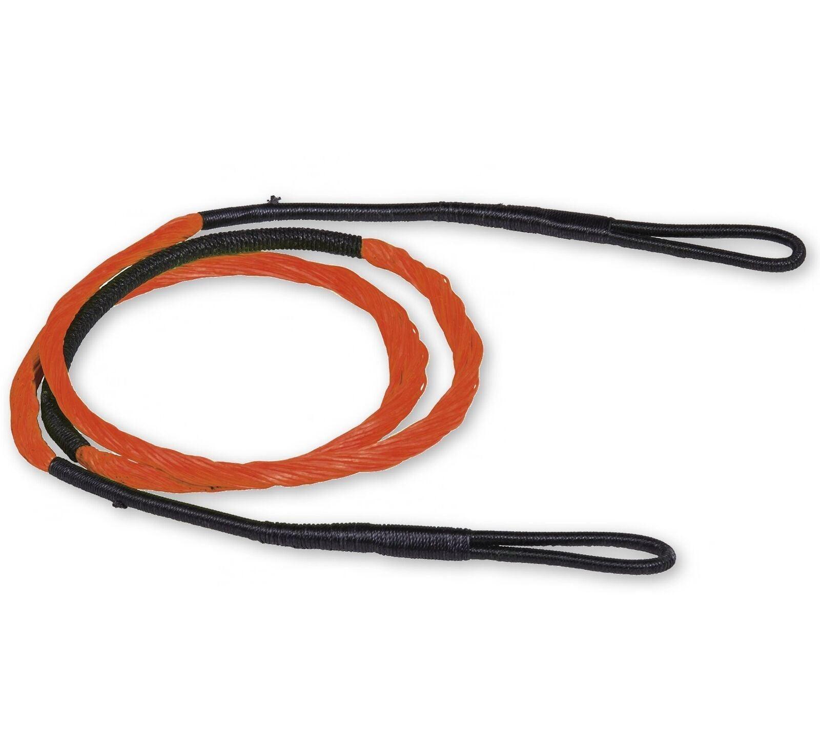 Custom orange and black bowstring for Bear Desire XL crossbow on white background