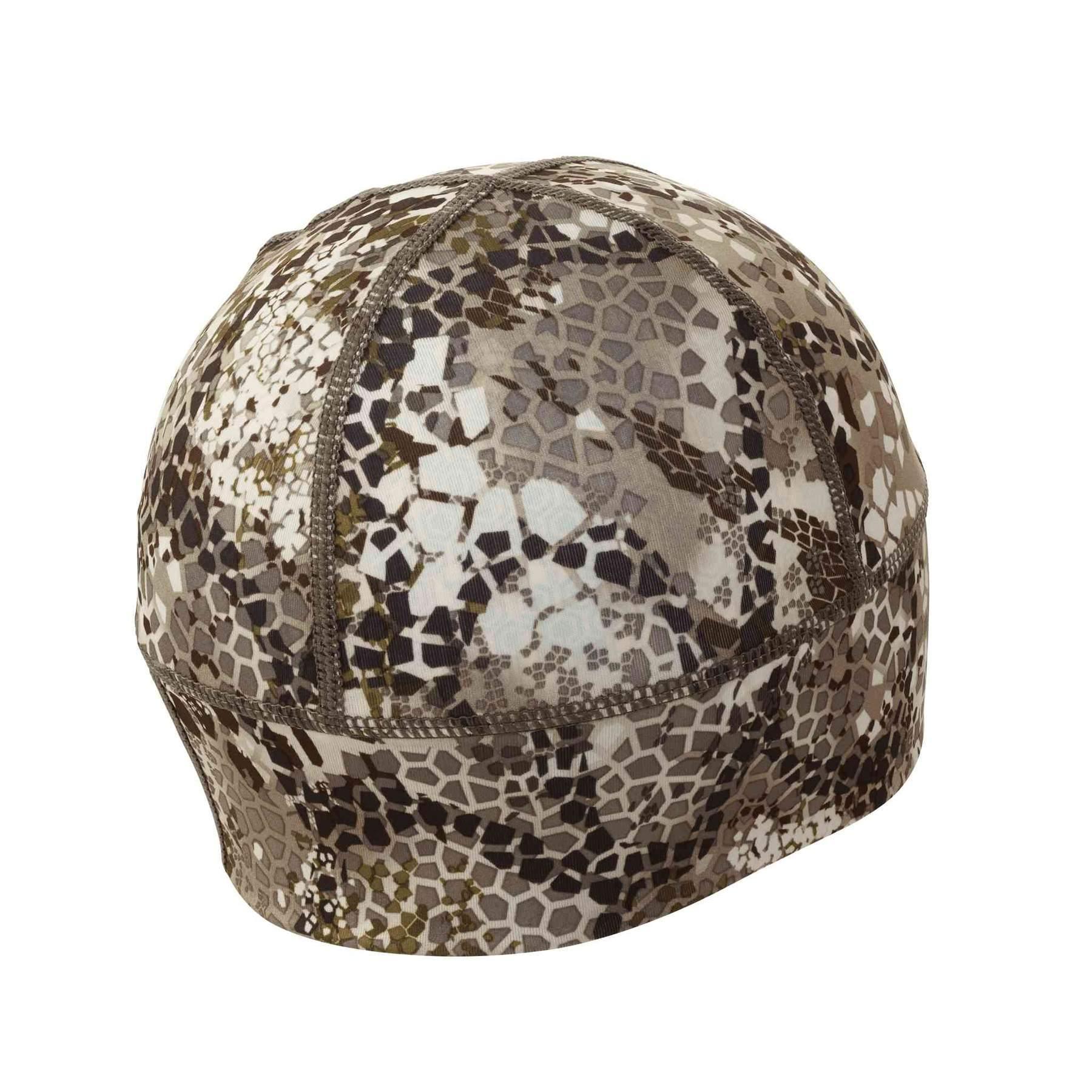 Badlands Calor beanie in brown camo pattern, outdoor hunting apparel on white background