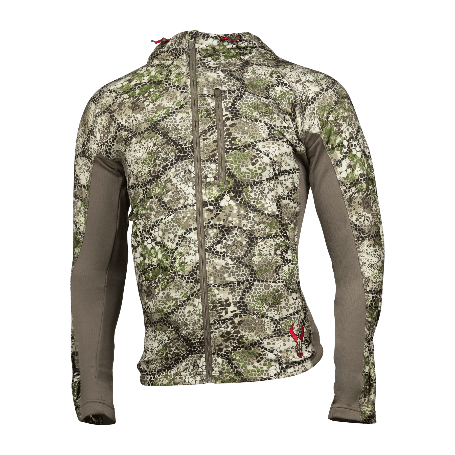 Badlands Flex Full Zip Hoodie 2.0 camouflage jacket with chest pocket and hood
