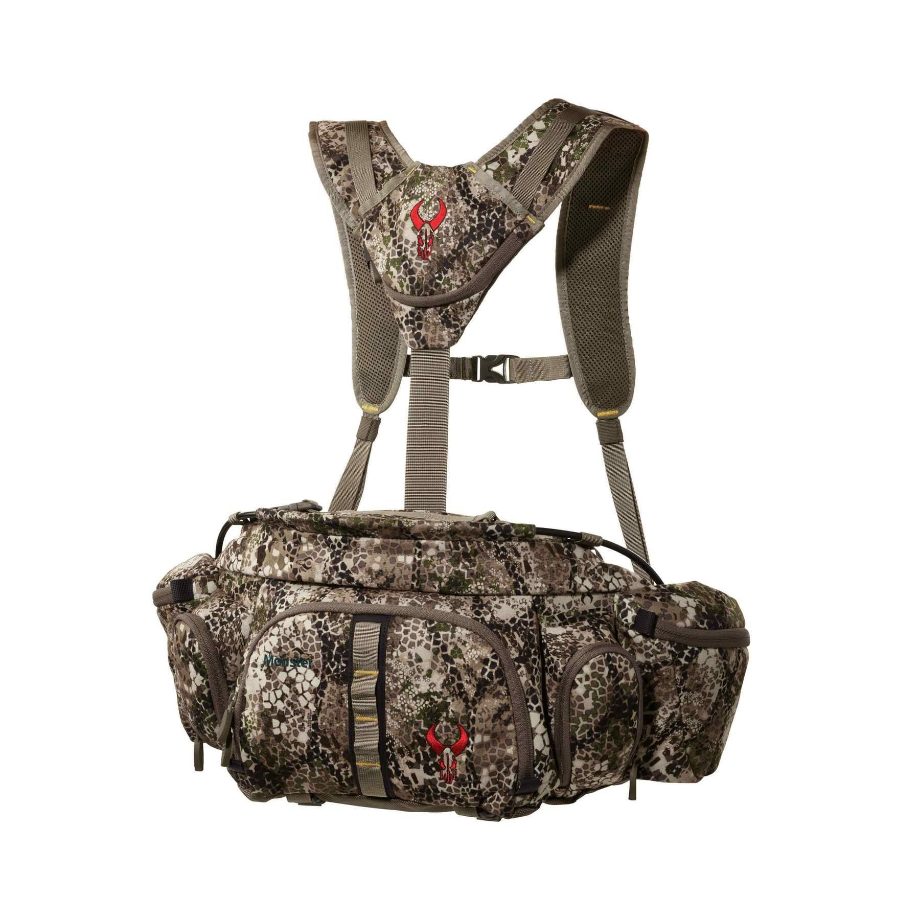 Camouflage Badlands Monster fanny pack with harness for outdoor sports and hunting