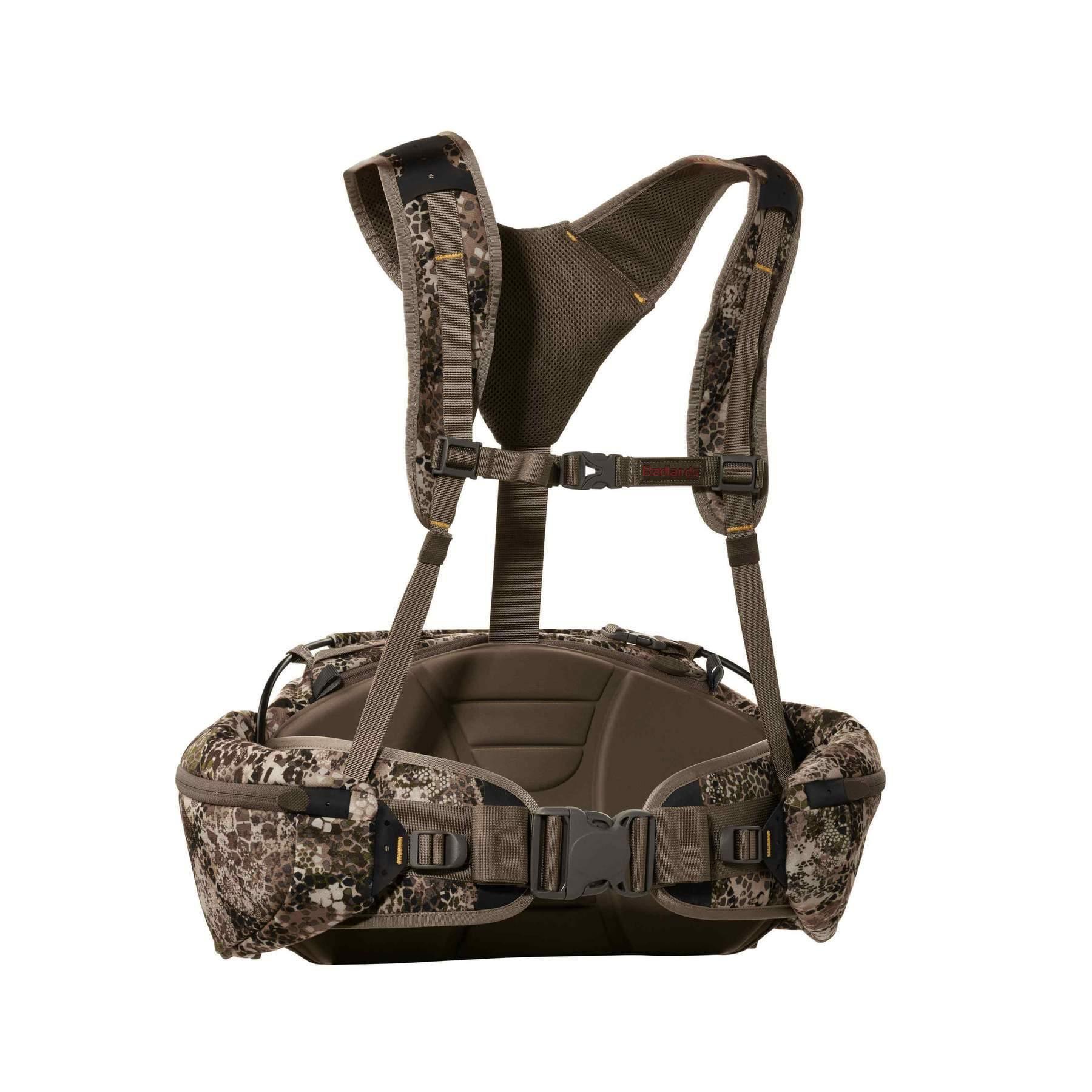 Badlands Monster fanny pack with camouflage pattern and padded straps for outdoor gear