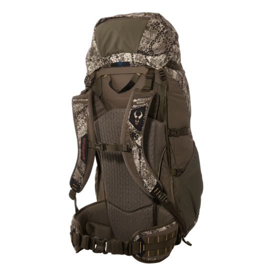 Badlands MRK 6 camo hiking backpack with padded straps and frame for outdoor adventures