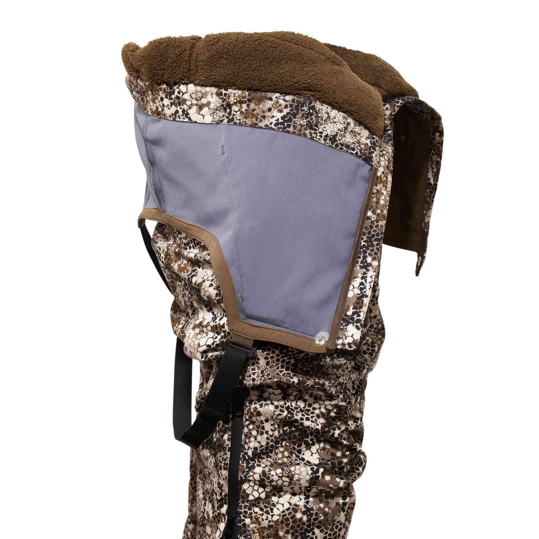 Badlands Pyre Bib camouflage hunting overalls with fleece lining and adjustable straps