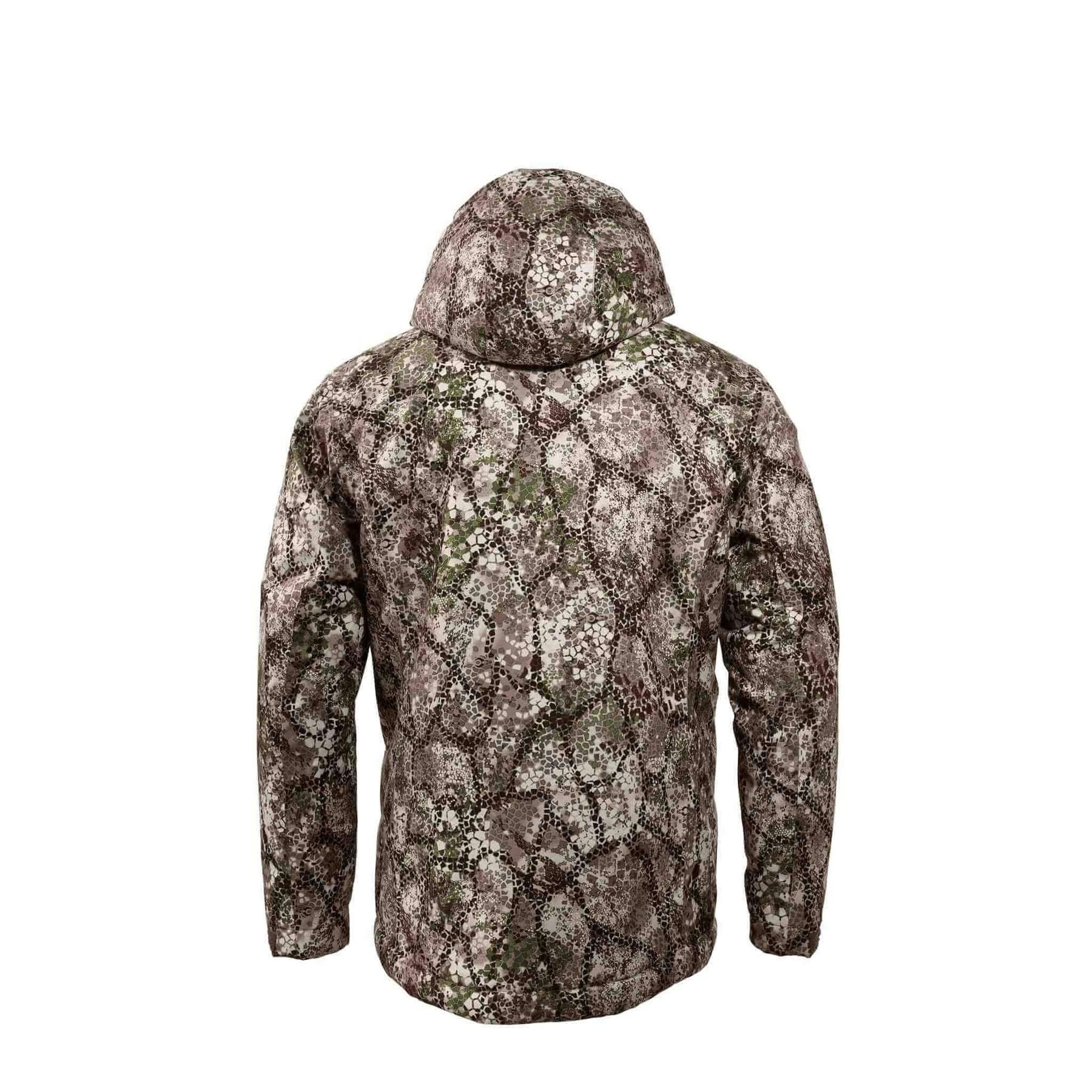 Back view of Badlands Pyre camo jacket for hunting and outdoor sports
