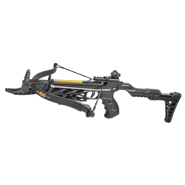 Bear Archery Desire XL black pistol crossbow with adjustable stock on white background