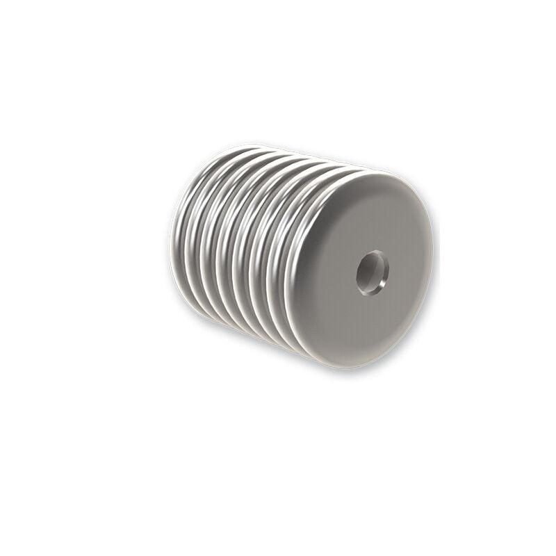 Metal Bee Stinger archery stabilizer weights stacked on white background