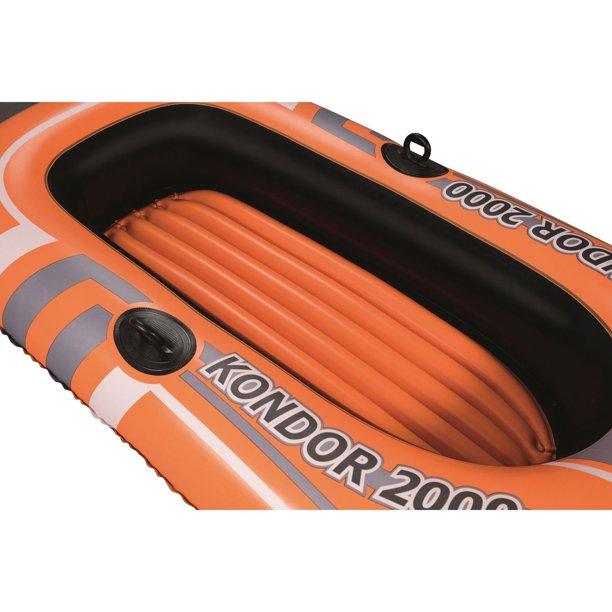 Bestway Kondor 2000 Inflatable Raft Set W/ Oars And Pump - Leapfrog Outdoor Sports and Apparel