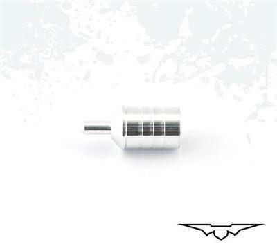 Black Eagle Archery pin bushing in silver, product on white background with logo