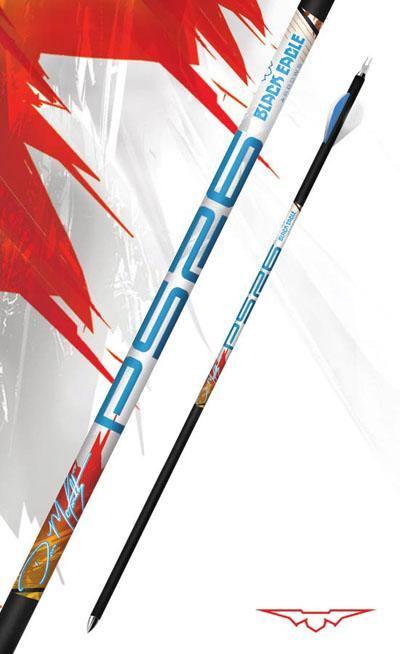 Black Eagle PS26 Dan McCarthy signature archery arrow shaft with blue and white graphics