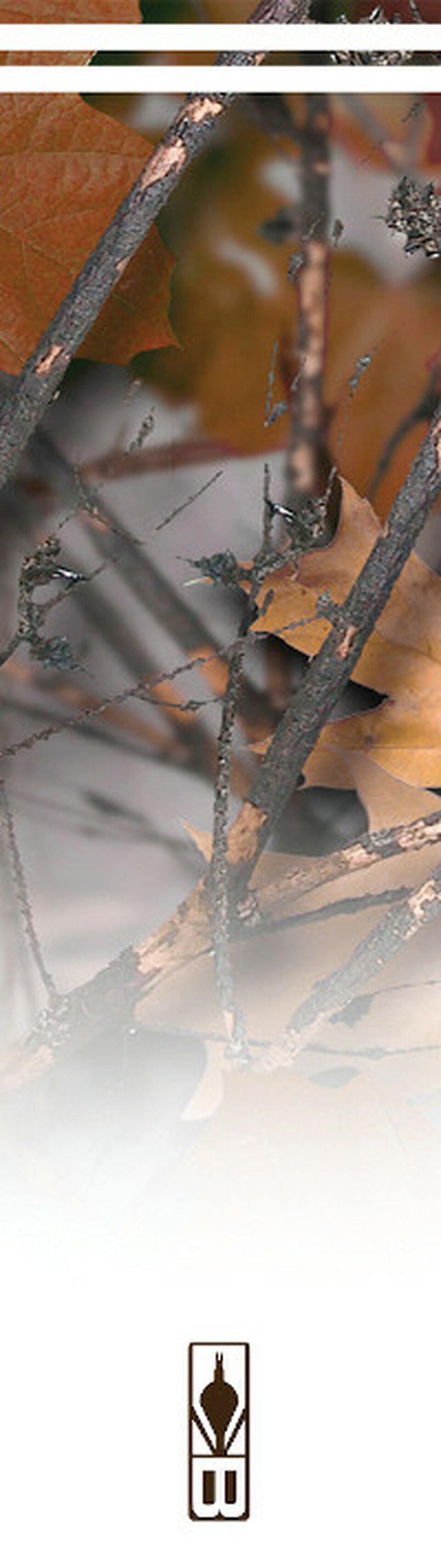 Bohning Archery arrow wrap with camouflage leaf and branch pattern, logo at bottom