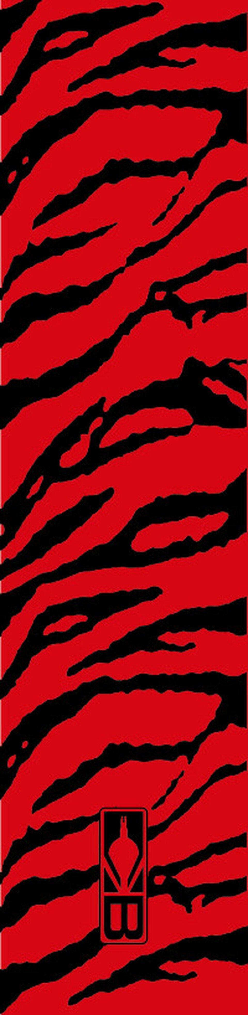 Red and black tiger stripe Bohning Archery HD arrow wrap with logo, archery accessory