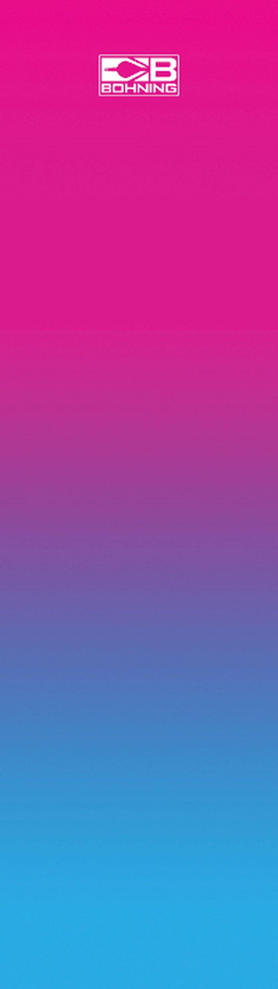 Bohning Archery HD arrow wrap with pink to blue gradient and Bohning logo at top