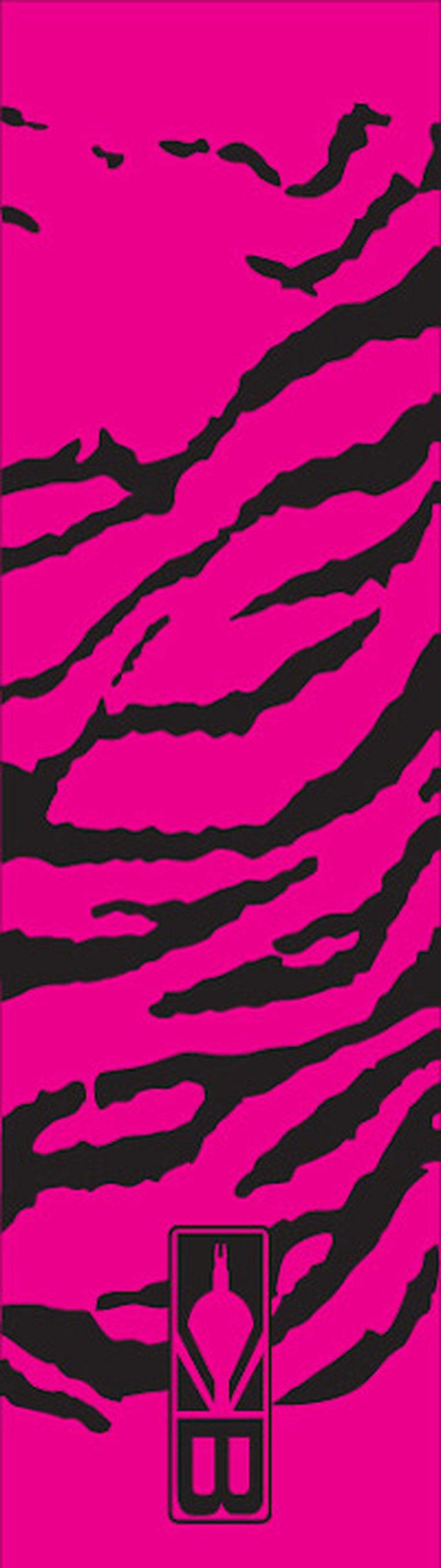 Bohning Archery HD arrow wrap with pink background and black tiger stripe pattern