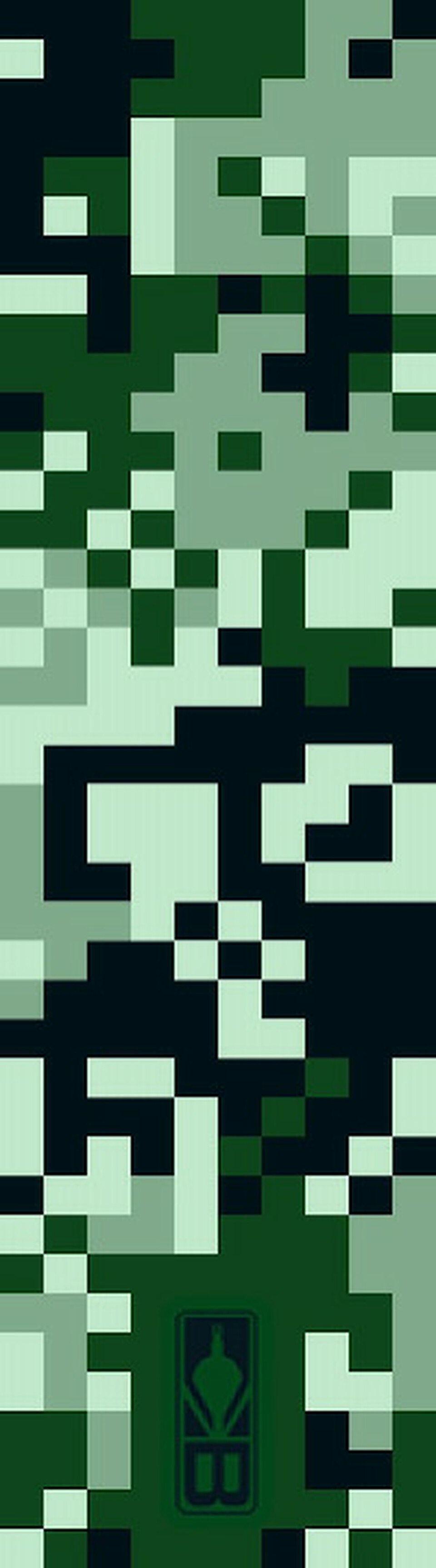 Green digital camo pattern on Bohning archery arrow wrap with logo, outdoor gear accessory