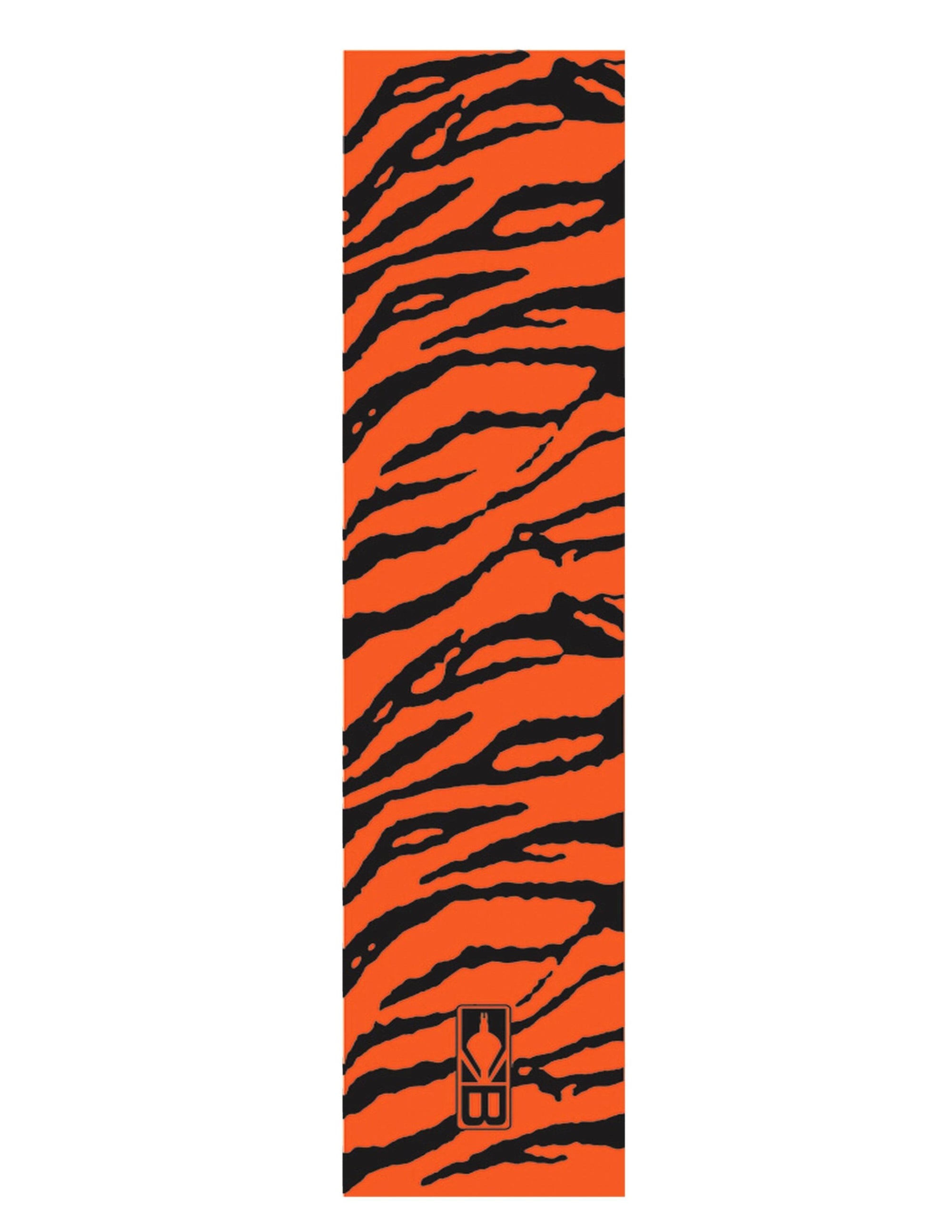 Bohning Archery orange arrow wrap with black tiger stripe pattern and Bohning logo