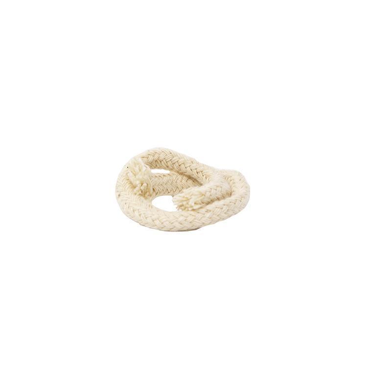 Braided cotton alcohol burner wick for archery on white background