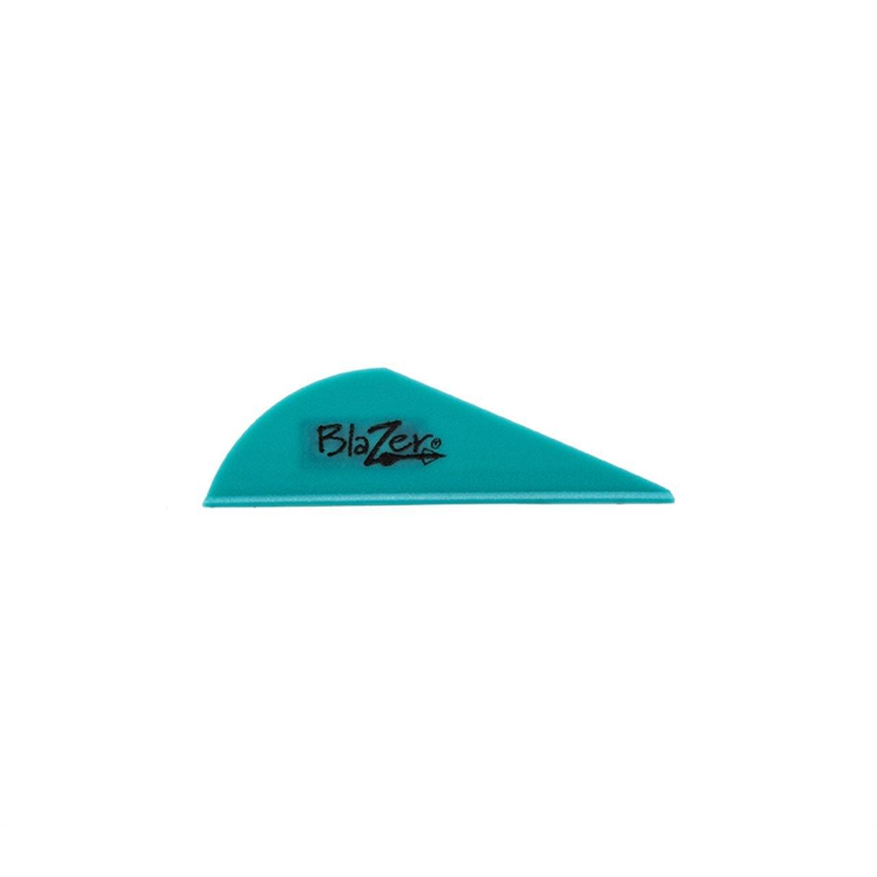 Teal Bohning Blazer vane for archery, arrow fletching accessory on white background
