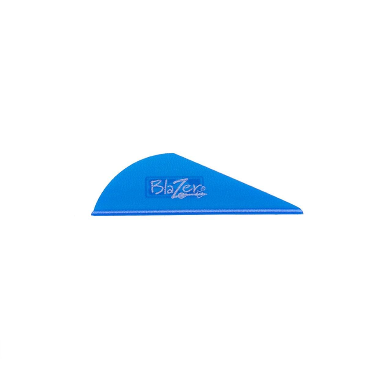 Blue Bohning Blazer Vane archery fletching on white background