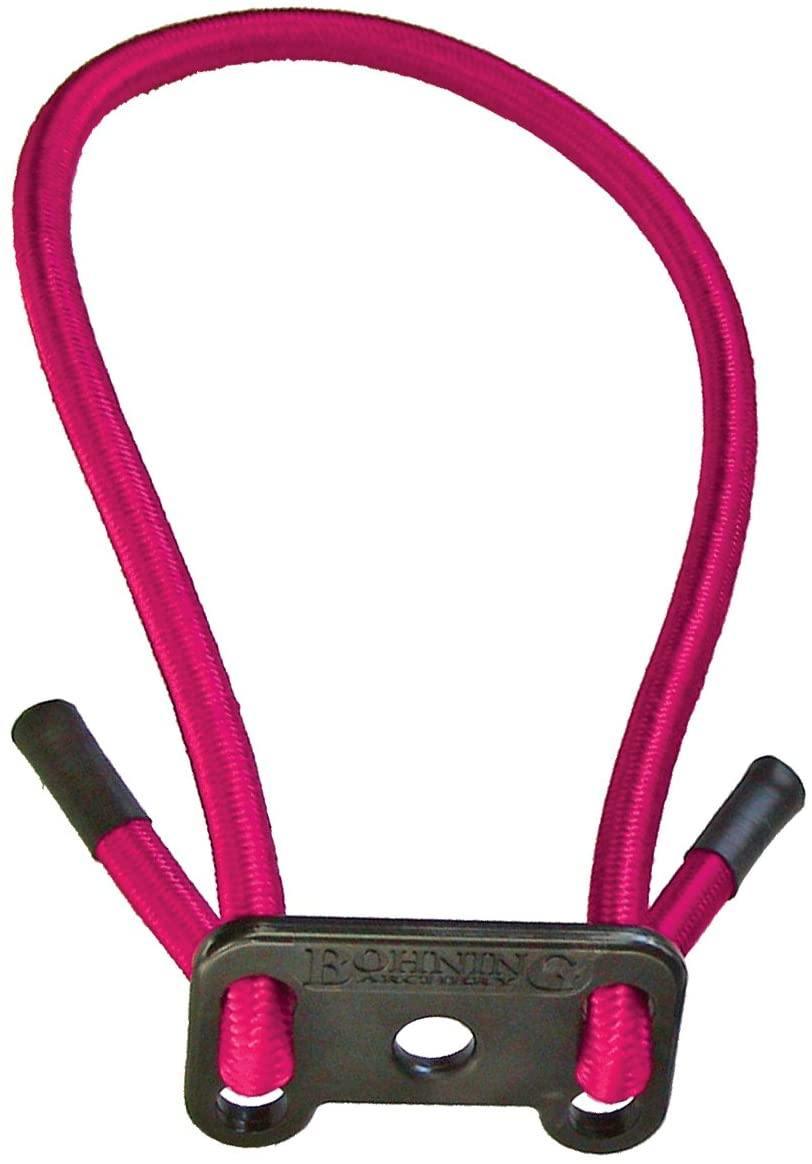 Bohning Archery pink cinch sling with black plastic mount for bows