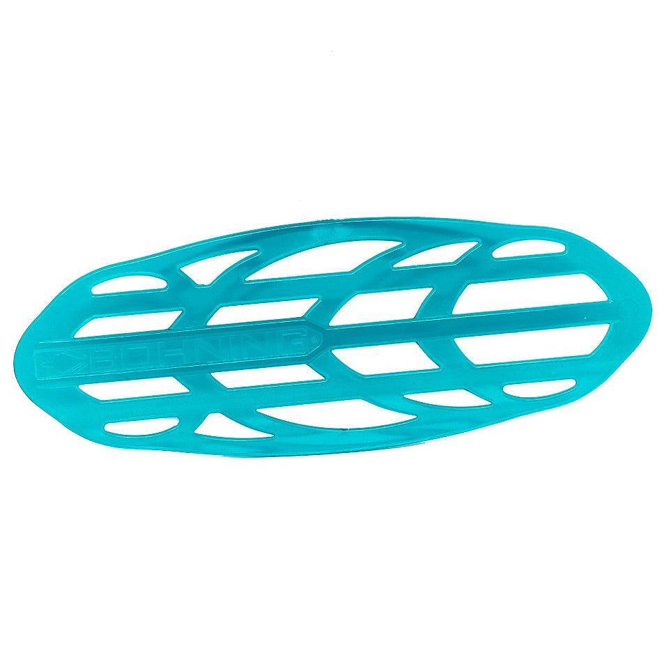 Teal Bohning Archery D-Flector armguard with cutout design on white background
