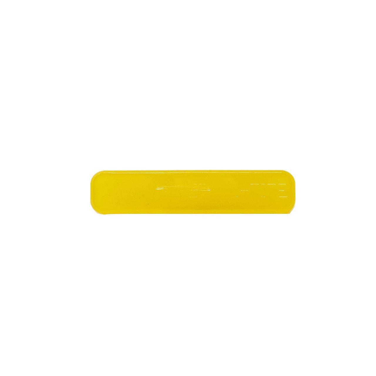 Yellow Bohning Archery Ferr-L-Tite hot melt glue stick on white background