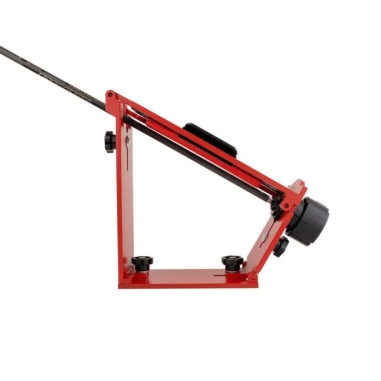 Bohning Archery Frontier Jig red arrow fletching tool on white background