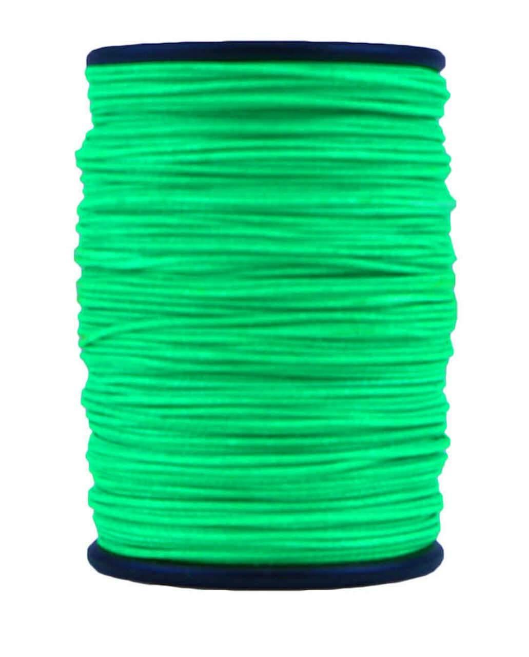 Neon green serving thread spool for archery and bowstring maintenance