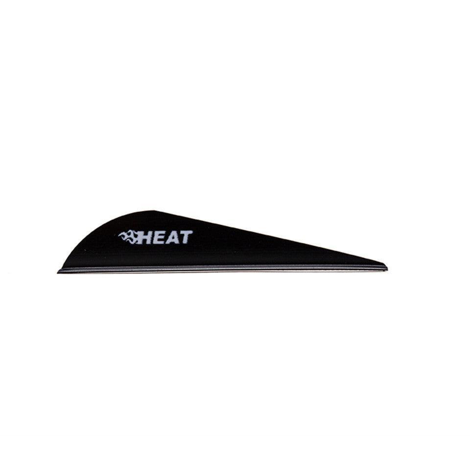 Bohning Archery Heat Vane black fletching on white background