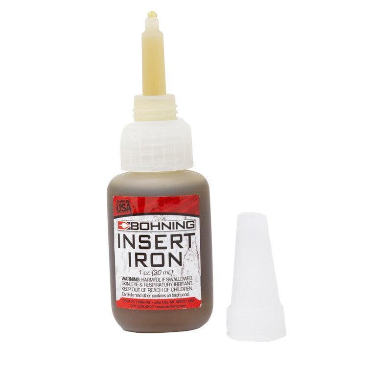 Bohning Insert Iron adhesive bottle with applicator tip and cap, archery glue product