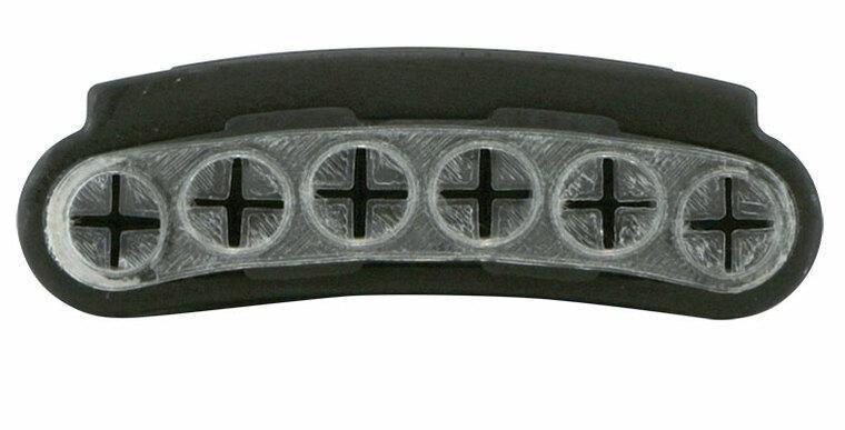 Black Bohning Archery Pocket Quiver with six arrow slots, close-up top view