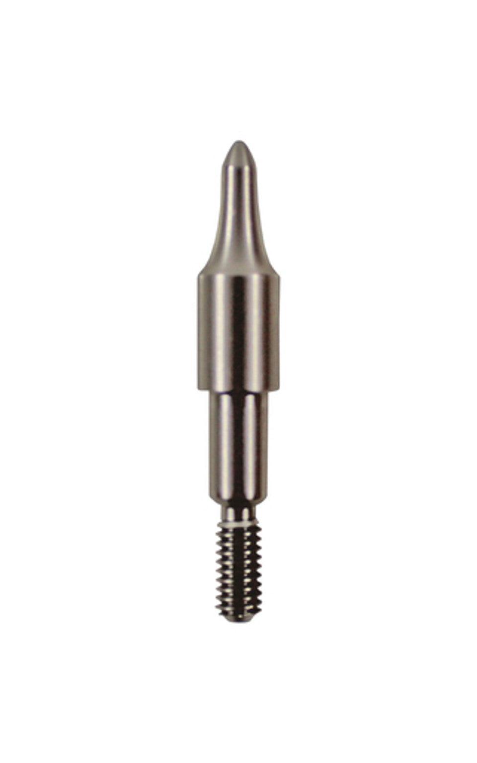 Bohning Archery concave screw-in point for arrows, metallic finish, isolated on white background