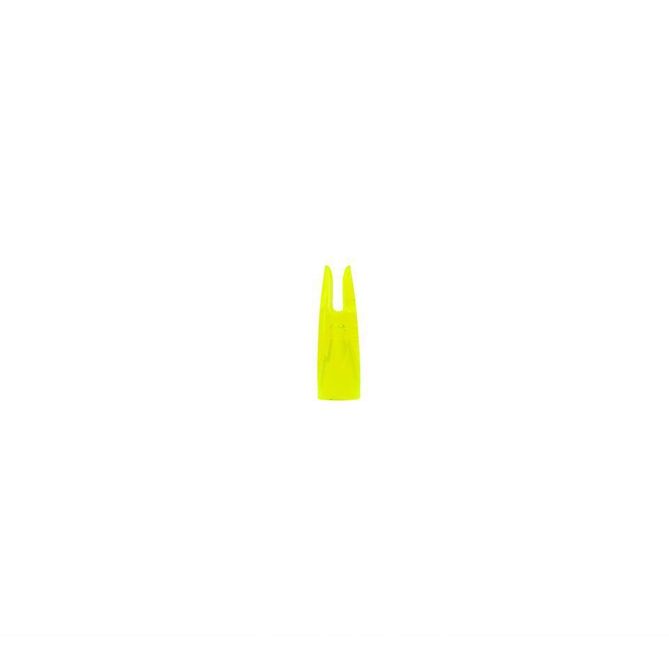 Lime green Bohning T-Nock archery nock on white background