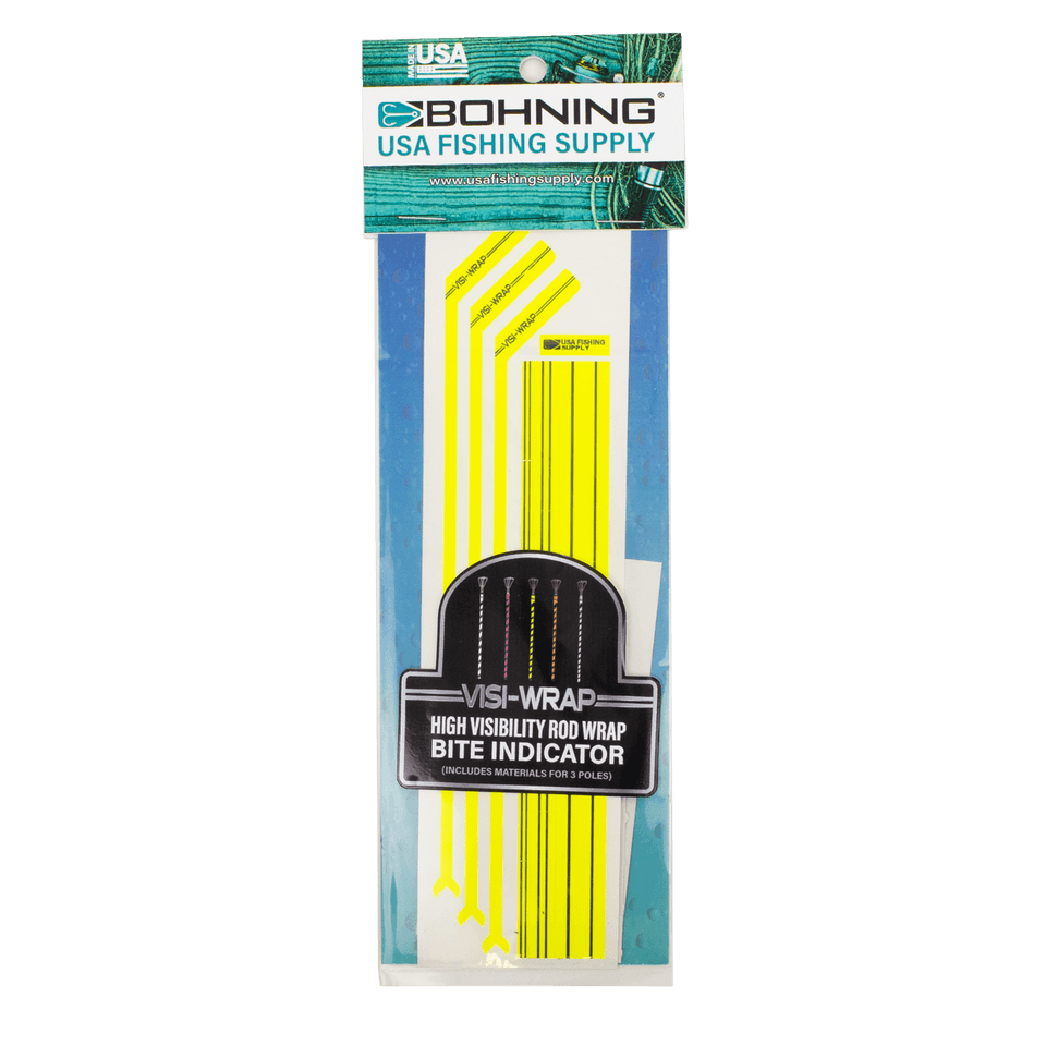 Bohning USA Fishing Supply Visi-Wrap high visibility rod wrap bite indicator package