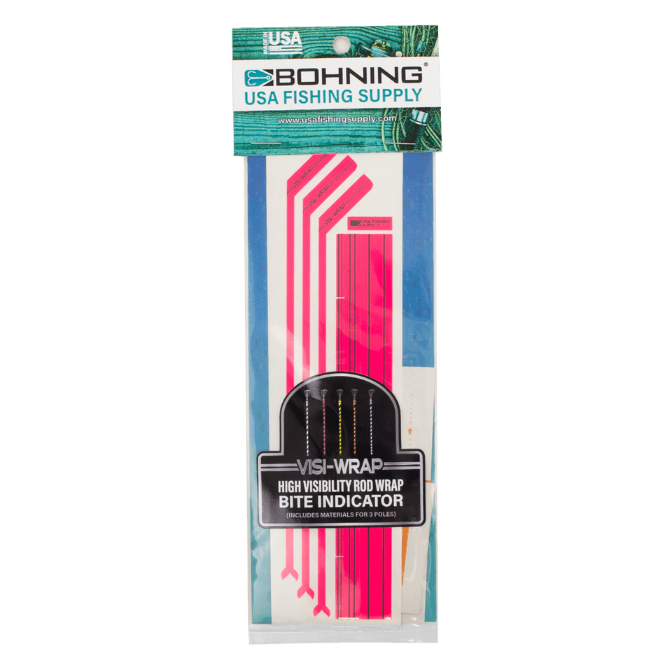 Bohning USA Fishing Supply Visi-Wrap high visibility rod wrap bite indicator pack