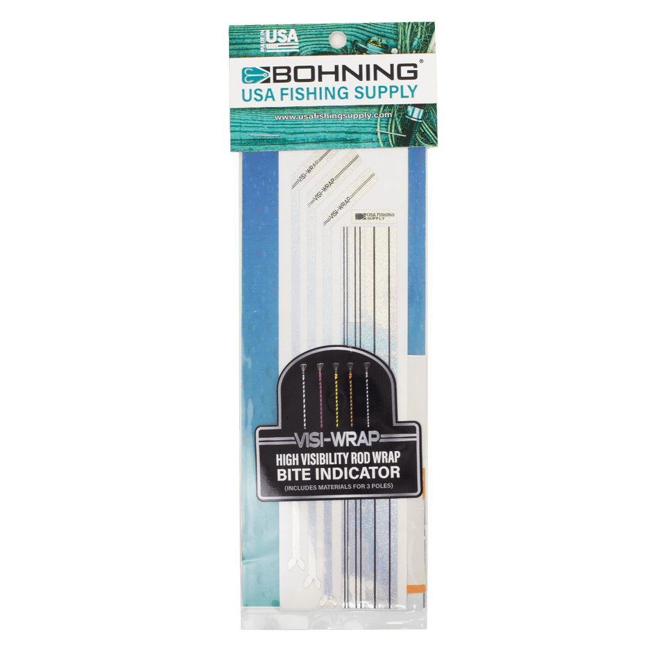 Bohning Visi-Wrap high visibility rod wrap bite indicator fishing supply in retail packaging