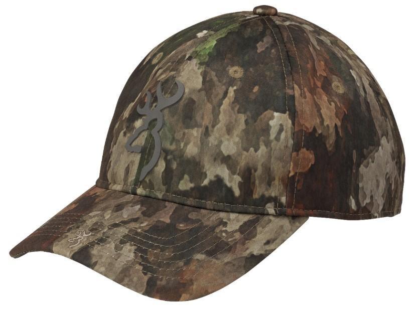 Browning men's camo baseball cap with embroidered logo, outdoor sports hat