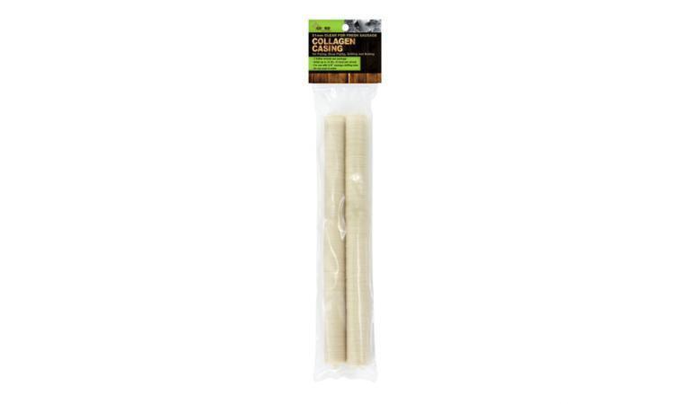 Chard collagen casings 21mm in clear packaging for sausage making