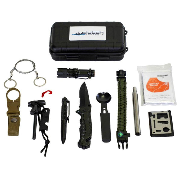 Clutch Outdoors 14-In-1 Emergency Survival Kit - Leapfrog Outdoor Sports and Apparel