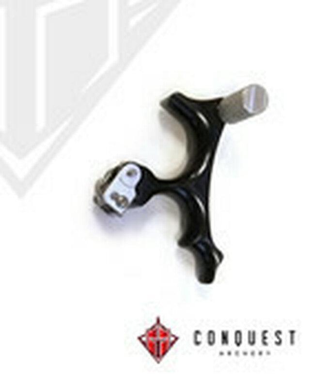 Conquest Archery Knuckle Under Small Fry aluminum back tension release on white background