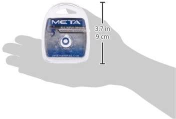G5 Outdoors Meta archery peep sight package shown to scale in a hand, 3.7 inches tall