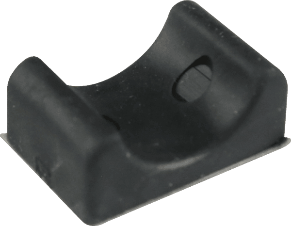 Black Hamskea archery riser mounted arrow guide accessory on white background