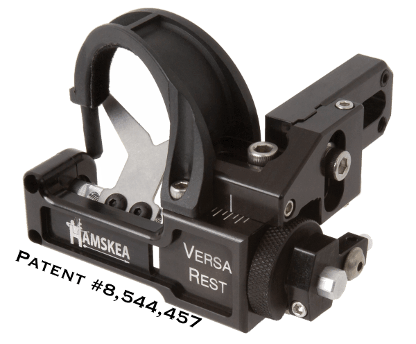 Hamskea Versa Rest full capture micro-tune arrow rest for archery, black metal design