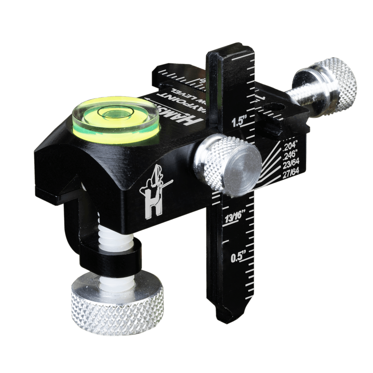 Hamskea Archery Waypoint Arrow Level tool with bubble level and measurement markings