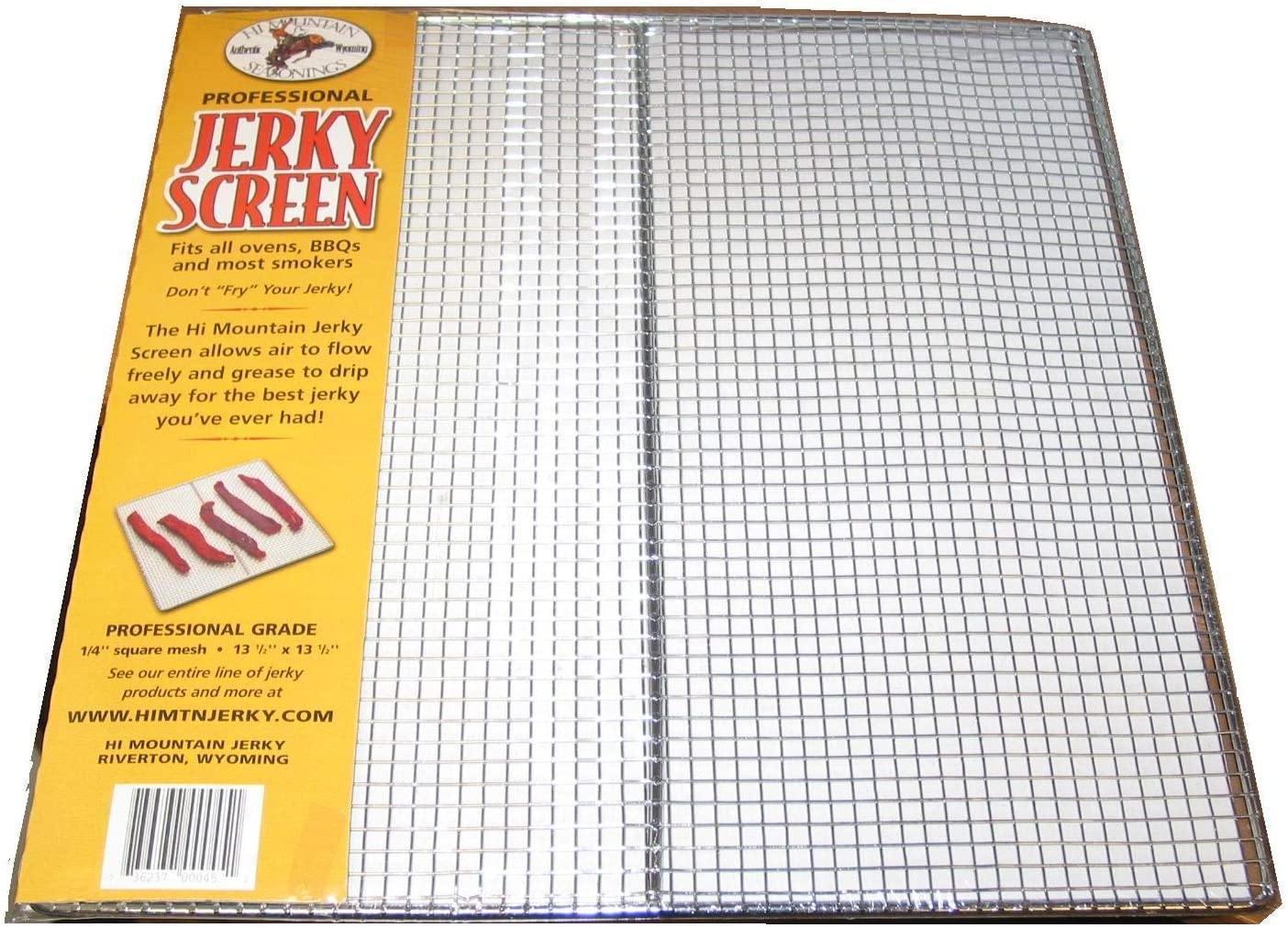 Hi Mountain Jerky Screen in packaging, metal mesh tray for oven BBQ or smoker use