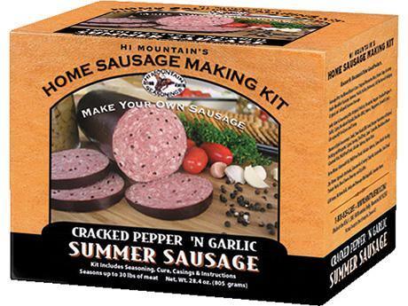 Hi Mountain home sausage making kit box for cracked pepper garlic summer sausage