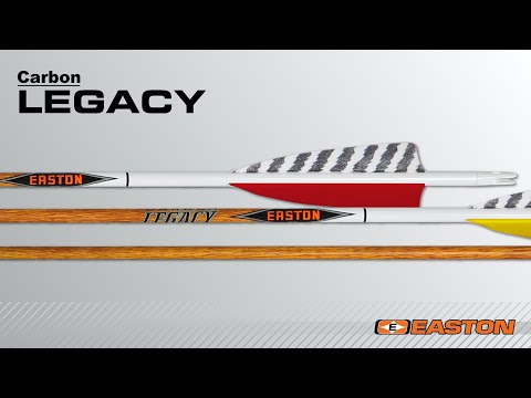 Easton Archery 6.5MM Carbon Legacy Fletched 4" Feather Arrows - 6 Pack