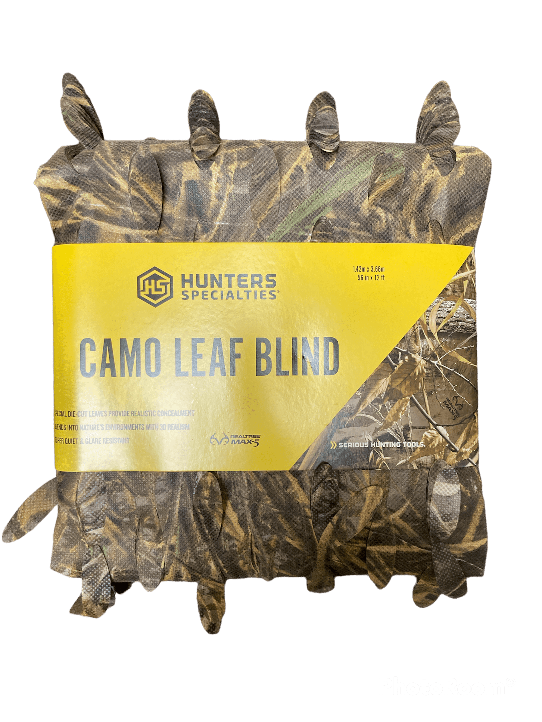 Hunters Specialties Camo Leaf Blind Realtree Max-5 hunting concealment netting pack