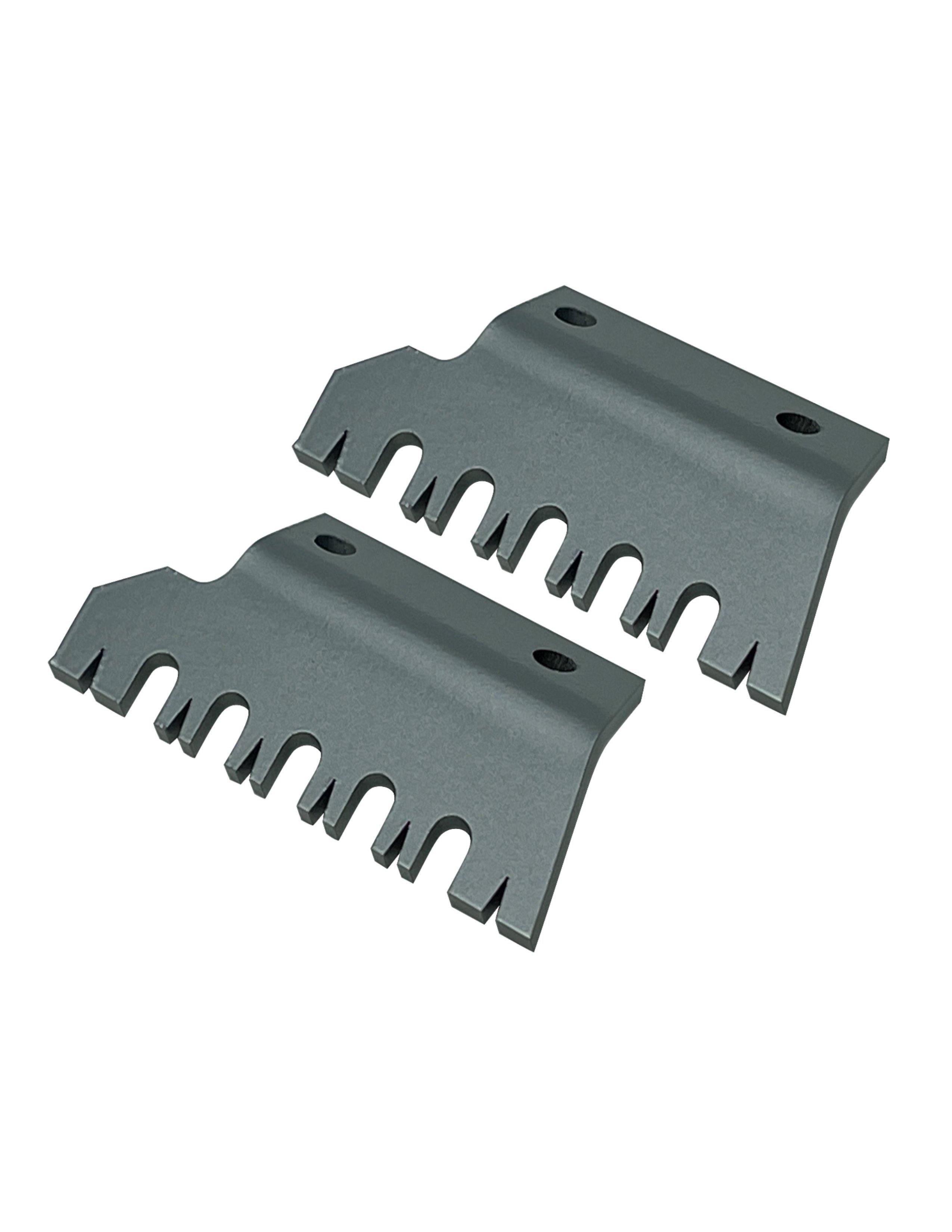 Jiffy ice drill replacement high carbon steel serrated ripper blades, two pieces